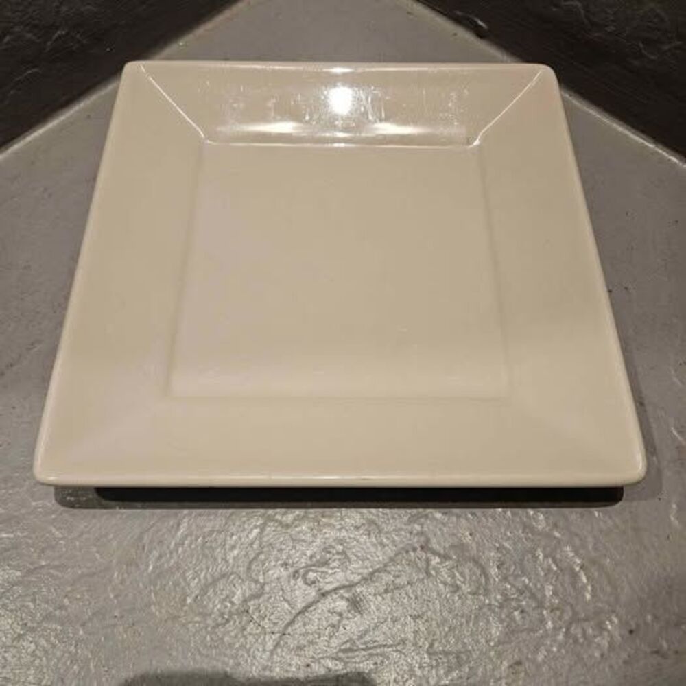 Homer Laughlin Square White Dinner Plate or Tray 8.5"